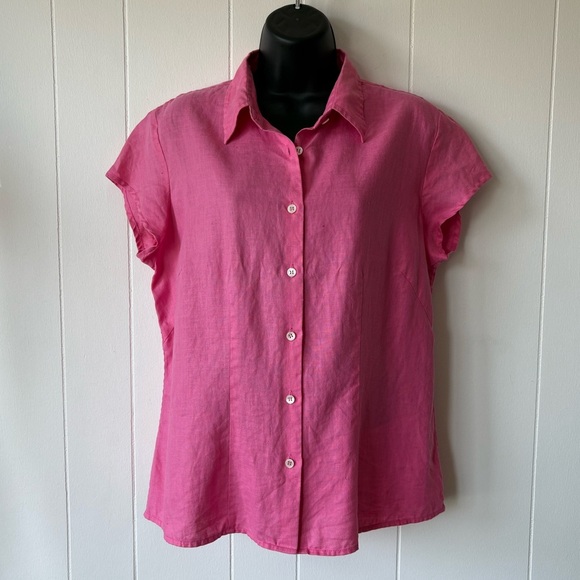 Jim Thompson 100% Linen Button-Down Top | Size 12 - Picture 5 of 5